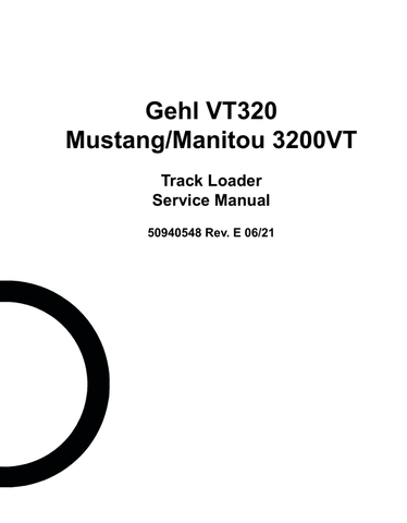GEHL MUSTANG 3200VT (50940548) SERVICE MANUAL - PDF FILE