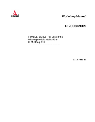 GEHL MUSTANG 519 (913305) WORKSHOP MANUAL PDF DOWNLOAD