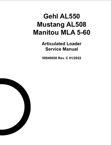 GEHL MUSTANG AL508 (50940658) SERVICE MANUAL - PDF FILE