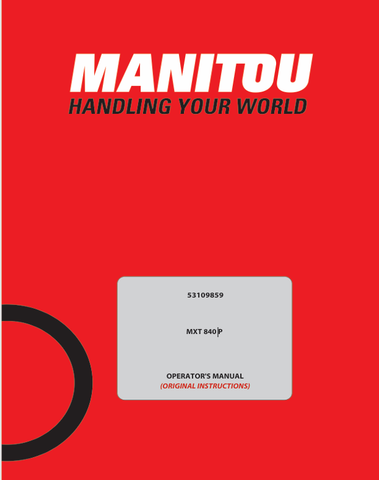 GEHL MXT 840 P TELESCOPIC (53109859) OPERATOR MANUAL - PDF FILE