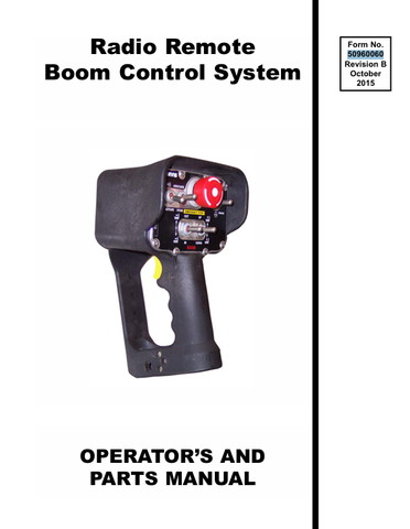 GEHL RADIO REMOTE BOOM (50960060B) OPERATOR MANUAL - PDF FILE