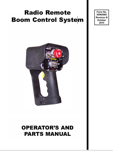 GEHL RADIO REMOTE BOOM (50960060B) OPERATOR MANUAL PDF DOWNLOAD
