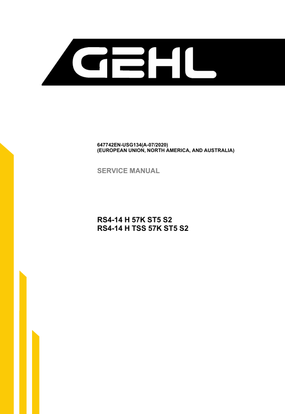 GEHL RS4-14 H (647742EN) SERVICE MANUAL PDF DOWNLOAD