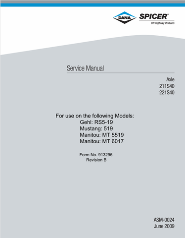 GEHL RS5-19 (913296) SERVICE MANUAL PDF DOWNLOAD