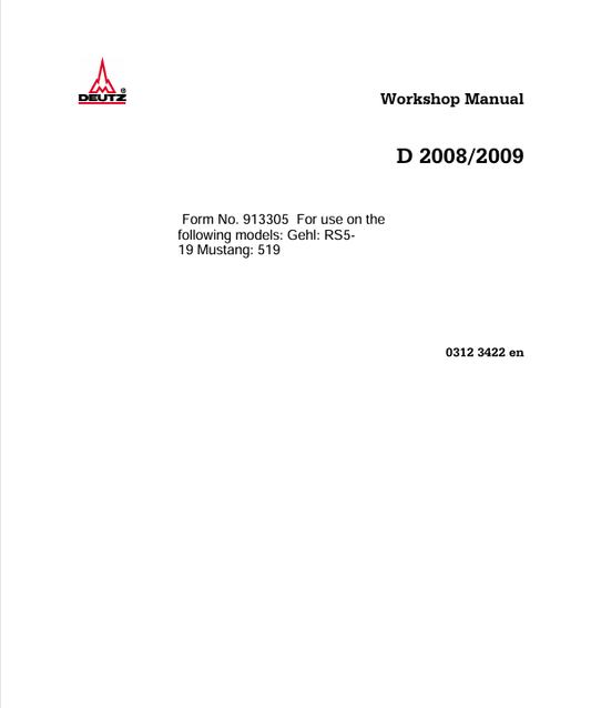GEHL RS5-19 (913305) WORKSHOP MANUAL PDF DOWNLOAD