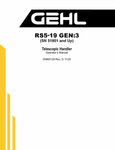 GEHL RS5-19 TELESCOPIC HANDLER (500960129) OPERATOR MANUAL PDF DOWNLOAD