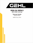 GEHL RS6-34 TELESCOPIC HANDLERS (50960137) OPERATOR MANUAL - PDF FILE