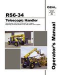 GEHL RS6-34 TELESCOPIC HANDLERS (913323D) OPERATOR MANUAL PDF DOWNLOAD