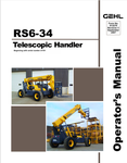 GEHL RS6-34 TELESCOPIC HANDLER (913270C) OPERATOR MANUAL - PDF FILE