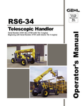 GEHL RS6-34 TELESCOPIC HANDLER (913323D) OPERATOR MANUAL - PDF FILE