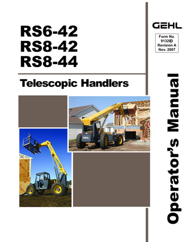 GEHL RS6-42, RS8-42, RS8-44 (913283A) OPERATOR MANUAL PDF DOWNLOAD
