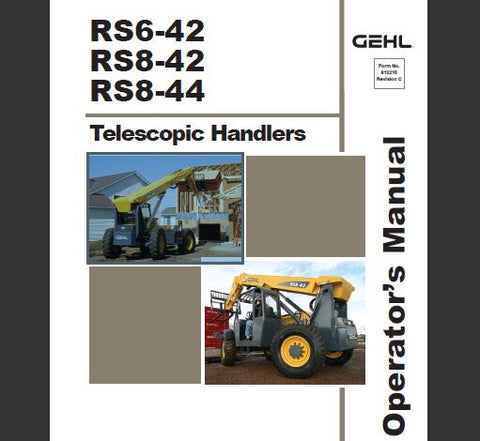 ENHANCE YOUR OPERATIONAL EFFICIENCY WITH THE GEHL RS6-42, RS8-42, AND RS8-44 TELESCOPIC HANDLERS OPERATOR’S MANUAL IN PDF FORMAT.