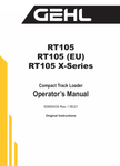 GEHL RT105 COMPACT TRACK LOADER (50950434) OPERATOR MANUAL - PDF FILE