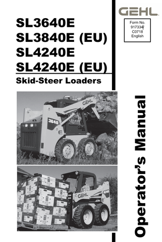GEHL SL3640E, SL3840E, SL4240E (917334) OPERATOR MANUAL PDF DOWNLOAD