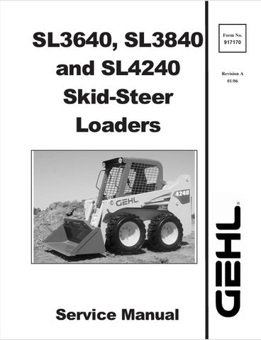 GEHL SL3640, SL3840 (917170A) SERVICE MANUAL - PDF FILE