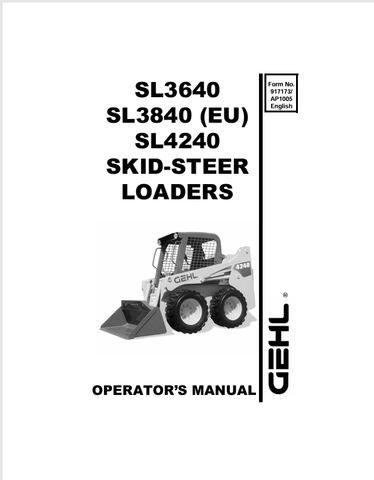 GEHL SL3640, SL3840, SL4240 (917173A) OPERATOR MANUAL - PDF FILE