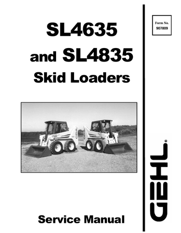 GEHL SL4635, SL4835 SKID LOADERS (907809) SERVICE MANUAL - PDF FILE