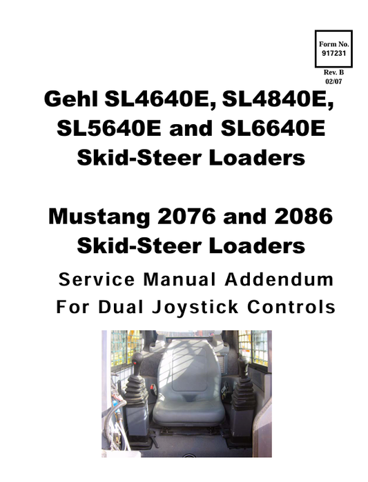 GEHL SL4640E, SL4840E, SL5640E (917231) SERVICE MANUAL - PDF FILE