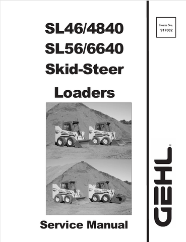 GEHL SL46, 4840, SL56, 6640 (917002) SERVICE MANUAL - PDF FILE