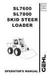 GEHL SL7600, SL7800 (908274) OPERATOR MANUAL PDF DOWNLOAD