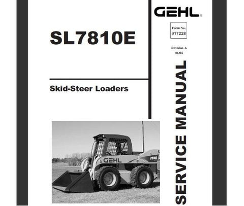 UNLOCK THE FULL POTENTIAL OF YOUR GEHL SL7810E SKID STEER LOADER WITH OUR COMPREHENSIVE SERVICE REPAIR MANUAL IN PDF FORMAT.