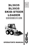 GEHL SSL3635, SL3935 SKID LOADERS (908268B) OPERATOR MANUAL - PDF FILE