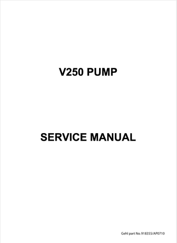 GEHL V250 GEHL COMER PUMP SERVICE REPAIR MANUAL 918355-REVA - PDF FILE