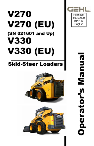 GEHL V270, V330 (50950000) OPERATOR MANUAL PDF DOWNLOAD