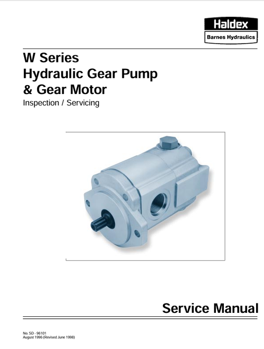 GEHL W SERIES HYDRAULIC GEAR PUMP (915100) SERVICE MANUAL PDF DOWNLOAD