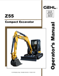 GEHL Z55 CRAWLER EXCAVATOR (50940327B) OPERATOR MANUAL - PDF FILE