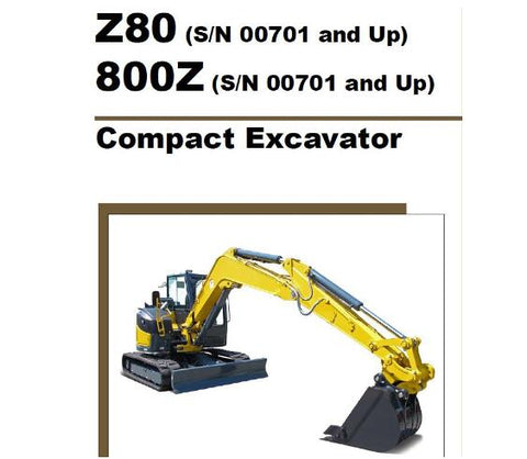 UNLOCK THE FULL POTENTIAL OF YOUR GEHL Z80 AND 800Z COMPACT EXCAVATOR WITH OUR COMPREHENSIVE SERVICE REPAIR MANUAL IN PDF FORMAT.