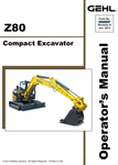 GEHL Z80 CRAWLER EXCAVATOR (50940097A) OPERATOR MANUAL PDF DOWNLOAD