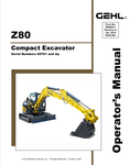 GEHL Z80 CRAWLER EXCAVATOR (50940211A) OPERATOR MANUAL - PDF FILE