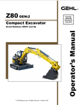 GEHL Z80 CRAWLER EXCAVATOR (50940322B) OPERATOR MANUAL PDF DOWNLOAD