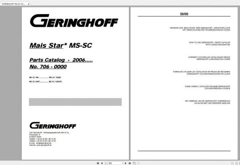GHERINGOFF MS-SC 400B-1200B 2006 ORIGINAL 982 SPARE PARTS CATALOGUE MANUAL - PDF FILE