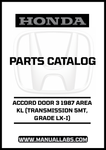 HONDA ACCORD DOOR 4 2008 AREA KS (TRANSMISSION 5MT, GRADE 2.4 VTI) PARTS CATALOG MANUAL - PDF DOWNLOAD