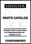 HONDA ACCORD DOOR 4 2010 AREA KP (TRANSMISSION 5AT, GRADE 2.4 S) PARTS CATALOG MANUAL - PDF DOWNLOAD