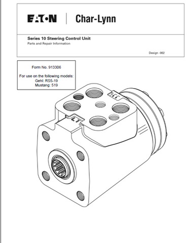Gehl RS5-19 Eaton Steer Motor Series 10 Service Manual 913306