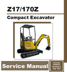 Gehl Z17, 170Z  Mustang Compact Excavator Service Repair Manual 50940107 Revision A Aug. 2012 PDF Download