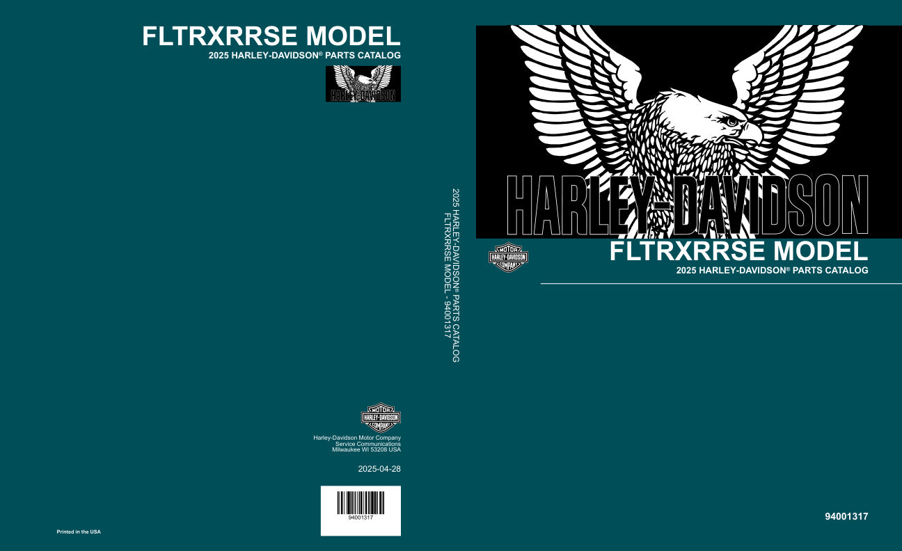 Unlock the full potential of your Harley-Davidson with the 2025 FLTRXRRSE Parts Catalog Manual (94001317) in PDF format. This comprehensive guide provides detailed information on every component, ensuring you have the right parts for maintenance and upgrades. With easy navigation and clear illustrations, this manual is an essential resource for both enthusiasts and professionals looking to enhance their riding experience. Don't miss out on the opportunity to keep your bike in top shape download your copy to