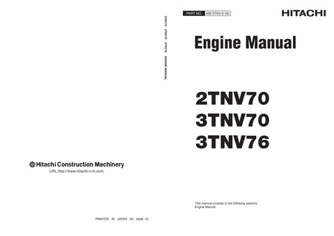 Unlock the full potential of your HITACHI 2TNV70, 3TNV70, and 3TNV76 engines with the comprehensive KM-2TNV-E-00 Service Manual. This PDF file is an essential resource for both professionals and DIY enthusiasts, providing detailed instructions, diagrams, and troubleshooting tips to ensure optimal performance and longevity of your engine. With easy navigation and clear illustrations, you'll have everything you need at your fingertips to tackle maintenance and repairs confidently. Don't miss out on this inval