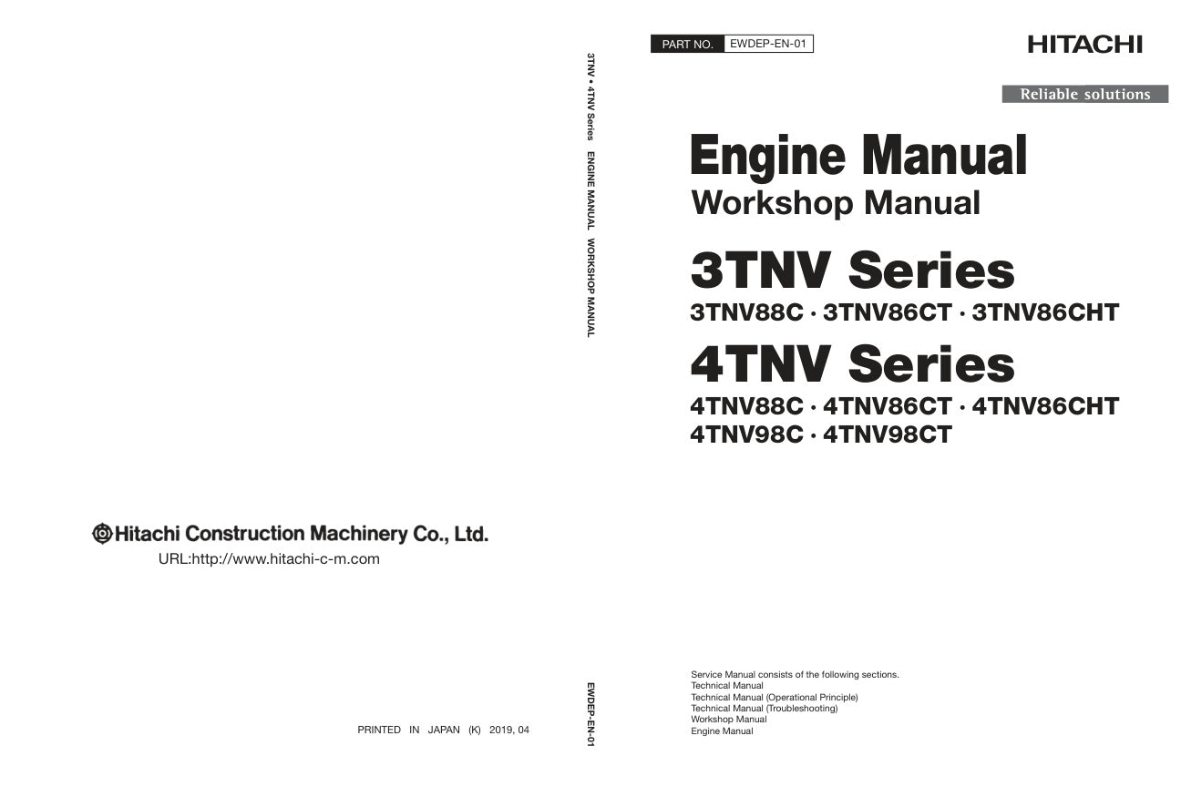  Unlock the full potential of your HITACHI 3TNV and 4TNV series engines with the comprehensive EWDEP-EN-01 service manual. This PDF file is an essential resource for mechanics and DIY enthusiasts alike, providing detailed diagrams, troubleshooting tips, and maintenance procedures to ensure optimal performance and longevity of your engine. With easy navigation and clear instructions, you'll have everything you need at your fingertips to tackle any repair or service task with confidence. Don't miss out on thi