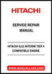 HITACHI 4JJ1 INTERIM TIER 4 COMPATIBLE ENGINE SERVICE REPAIR MANUAL - PDF FILE