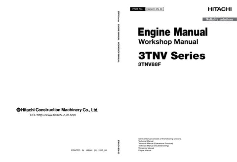 Unlock the full potential of your HITACHI 4TNV series engines with the comprehensive service manual EWADB-EN-01. This PDF file covers essential models including the 4TNV88C, 4TNV86CT, 4TNV98C, and 4TNV98CT, providing detailed insights into maintenance, troubleshooting, and repair procedures. With clear diagrams and step-by-step instructions, this manual is an invaluable resource for both professionals and DIY enthusiasts, ensuring your engine operates at peak performance. Don't miss out on the opportunity t
