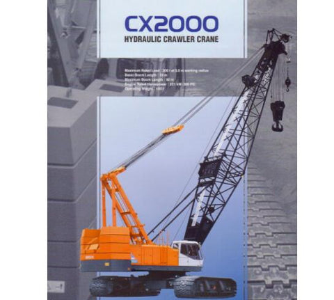 THE HITACHI CX2000 CRAWLER CRANE SERVICE REPAIR MANUAL IS AN ESSENTIAL RESOURCE FOR MAINTENANCE AND REPAIR PROFESSIONALS, PROVIDING COMPREHENSIVE GUIDANCE IN A CONVENIENT PDF FORMAT.