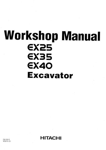 Unlock the full potential of your HITACHI EX25, EX30, and EX40 excavators with the comprehensive W581E-01 Workshop Manual in PDF format. This essential guide provides detailed schematics, maintenance tips, and troubleshooting advice, ensuring you can keep your machinery running smoothly and efficiently. Perfect for both seasoned professionals and DIY enthusiasts, this manual is your go-to resource for maximizing performance and minimizing downtime. Invest in your equipment's longevity and enhance your opera