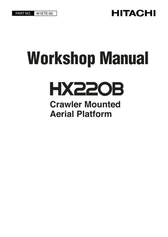  Unlock the full potential of your HITACHI HX220B Crawler Mounted Aerial Platform with the comprehensive Workshop Manual W1ETE-00, available in a convenient PDF format. This essential guide provides detailed instructions, schematics, and troubleshooting tips to ensure optimal performance and maintenance of your equipment. Whether you're a seasoned technician or a DIY enthusiast, this manual is designed to enhance your understanding and efficiency, making it an invaluable resource for keeping your aerial pla