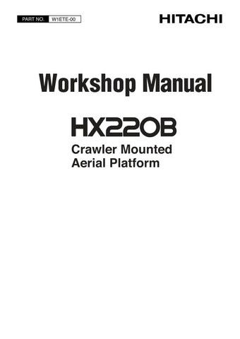 Unlock the full potential of your HITACHI HX220B Crawler Mounted Aerial Platform with the comprehensive Workshop Manual W1ETE-00, available in a convenient PDF format. This essential guide provides detailed instructions, schematics, and troubleshooting tips to ensure optimal performance and maintenance of your equipment. Perfect for technicians and operators alike, this manual empowers you to tackle repairs and servicing with confidence, ultimately extending the lifespan of your aerial platform and enhancin