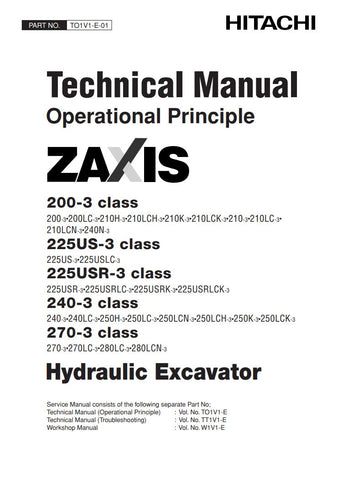 Unlock the full potential of your HITACHI ZAXIS machinery with the comprehensive Technical Manual TO1V1-E-01, available in a convenient PDF format. This essential guide covers models 200-3, 225US-3, 225USR-3, 240-3, and 270-3, providing detailed insights into operation, maintenance, and troubleshooting. With clear diagrams and step-by-step instructions, this manual ensures you can maximize efficiency and minimize downtime, making it an indispensable resource for operators and technicians alike. Enhance your