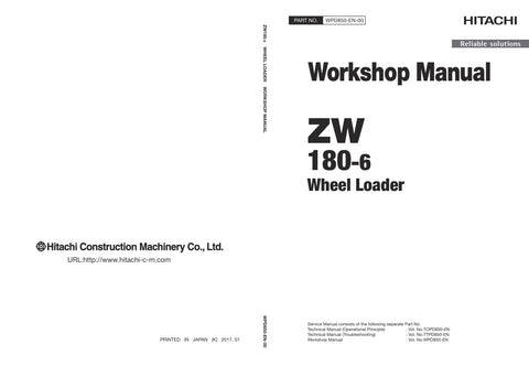 Unlock the full potential of your HITACHI ZW180-6 Loader with the comprehensive Workshop Manual WPD850-EN-00, available in a convenient PDF format. This essential guide provides detailed instructions, diagrams, and troubleshooting tips to ensure optimal performance and maintenance of your equipment. Whether you're a seasoned technician or a DIY enthusiast, this manual is your go-to resource for keeping your loader in peak condition, enhancing its longevity and efficiency. Don't miss out on the opportunity t